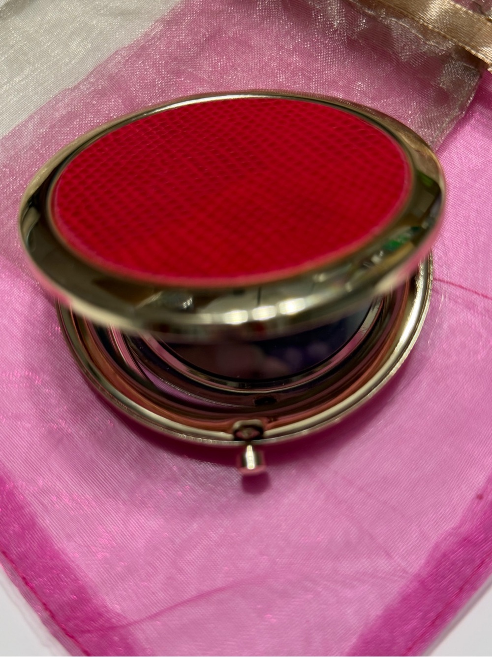 Chico's Red Textured Compact Mirror